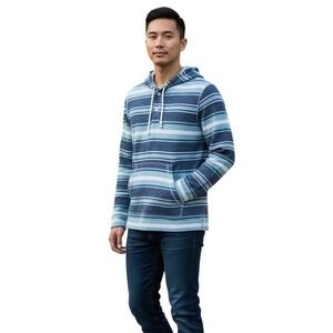 Tommy Bahama Mens 3XLB Blue Horizon Baja Hoodie Bering Blue NWT